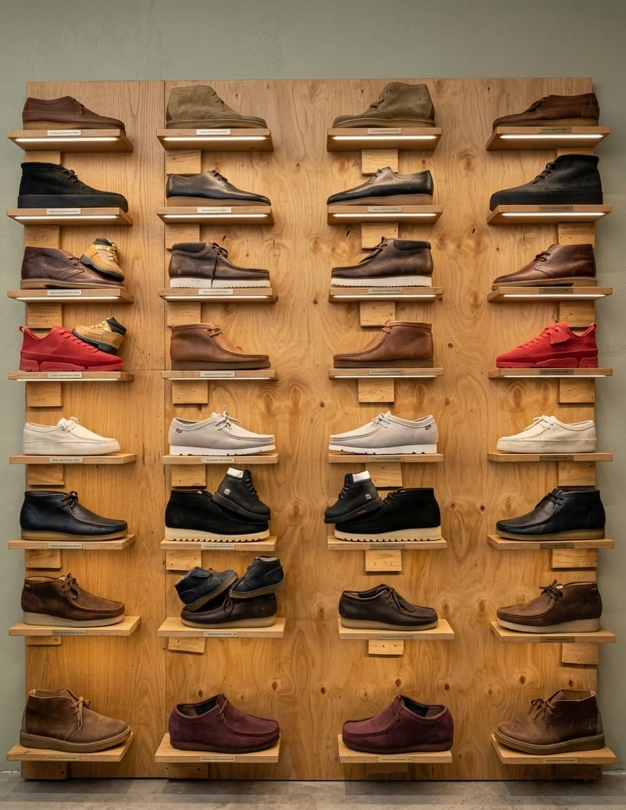 Clarks Genuine Suede Shoes Background
